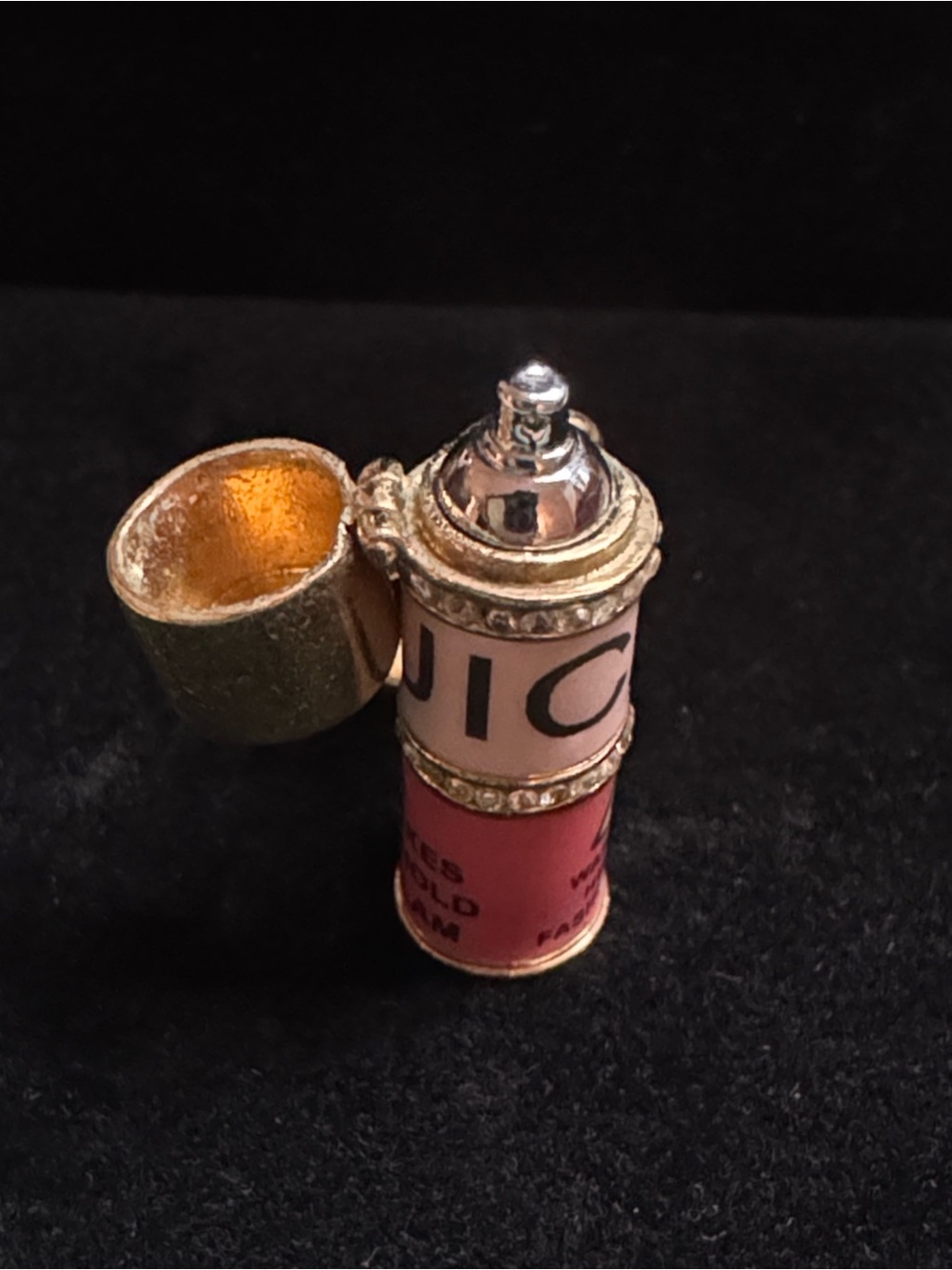 Rare Y2K Juicy Couture Pink Hairspray Charm, Excellent Condition